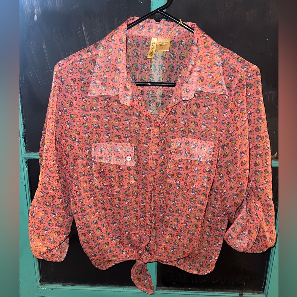 Floral tie top